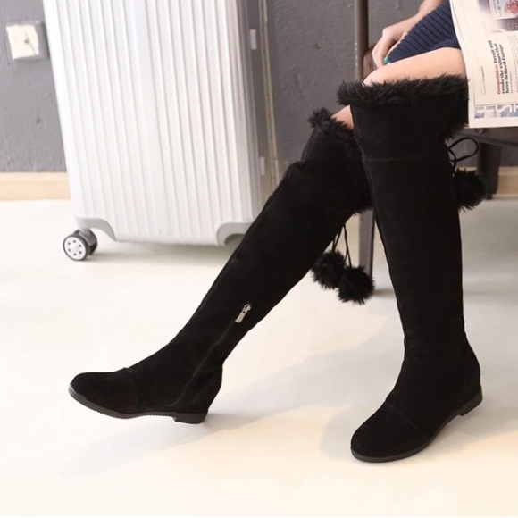 Brand new black winter knee high boots - Picture 2 of 7